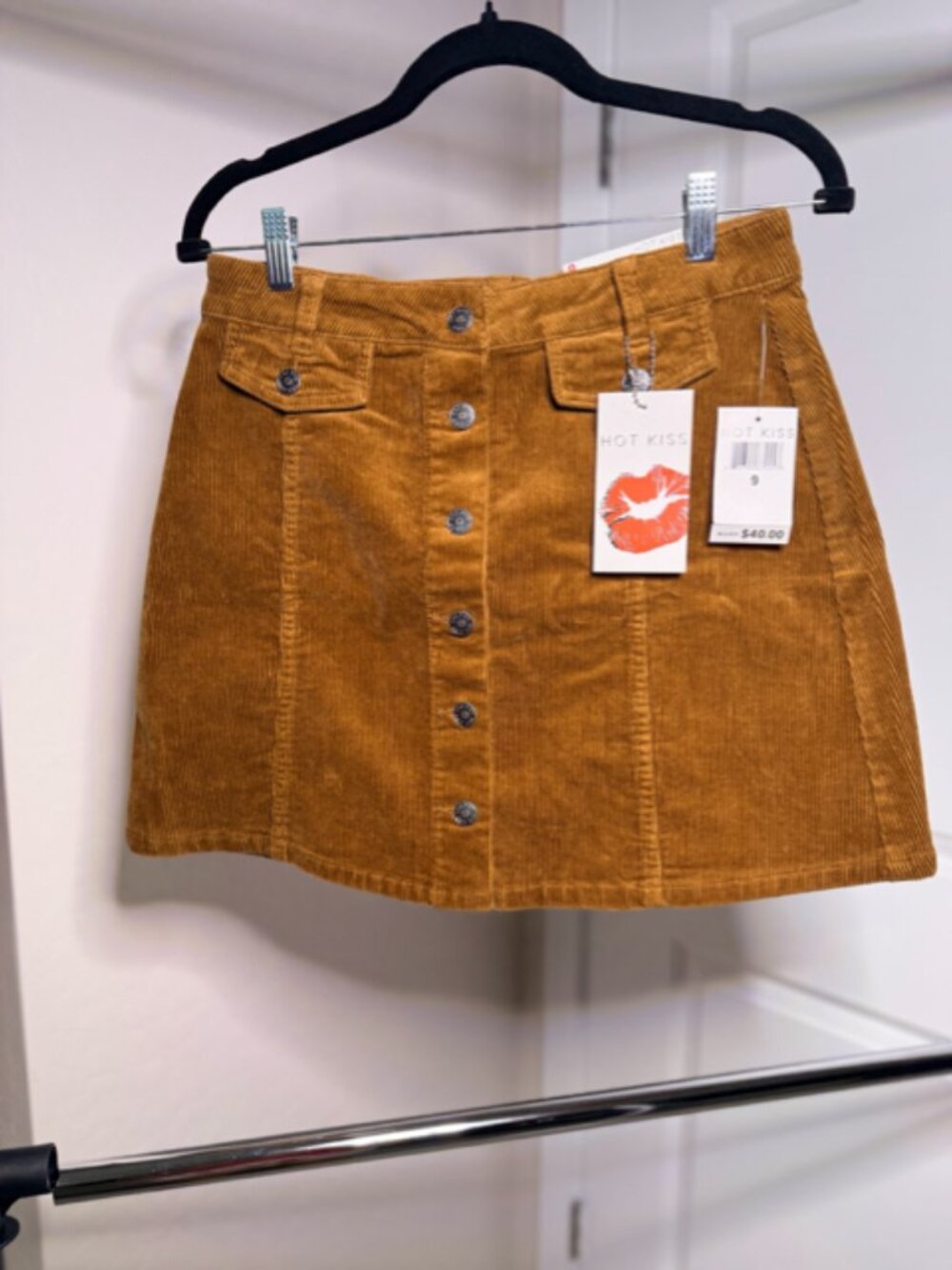 Hot Kiss Corduroy Mini Skirt, Size 9 NWT - Picture 5 of 10